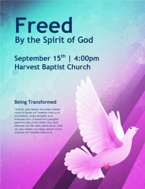Dove Church Flyer Template