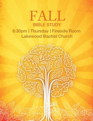 Fall Bible Study Flyer Template