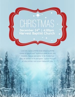 Winter Scene Christmas Flyer