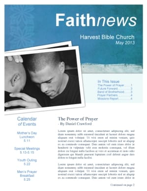 Church Newsletter Template Designs