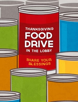 Thanksgiving Food Drive Religious Flyer