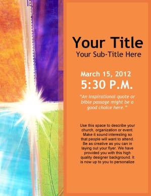 Cross Easter Passover Flyer