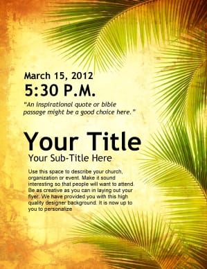 Easter Palm Sunday Flyer Design