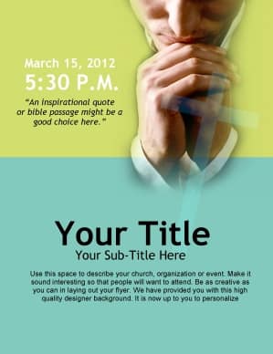 Prayer Easter Cross Flyer Design