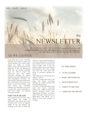 Christian Newsletter Templates