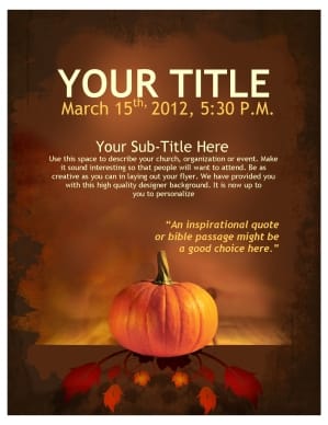 Harvest Celebration Flyer