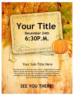 Happy Thanksgiving Flyer