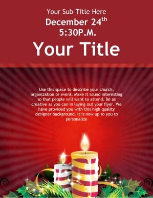 Christmas Candles Flyer Template