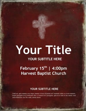 Lent Season Church Flyer