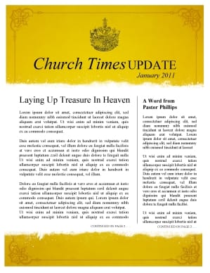 Royal Church Newsletter Template