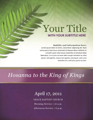 Palm Sunday Church Flyer