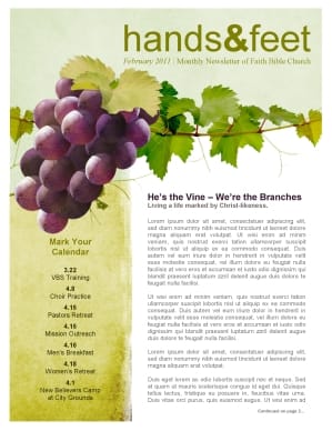 Abide In Me Church Newsletter