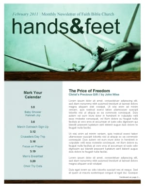 Newsletter Template for Church