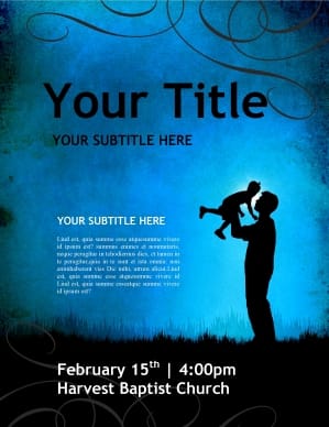 Dad and Son Church Flyer Template