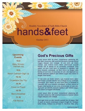 Fall Designs and Decorations Church Newsletter