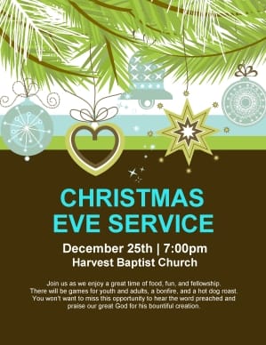 Retro Christmas Flyer Template
