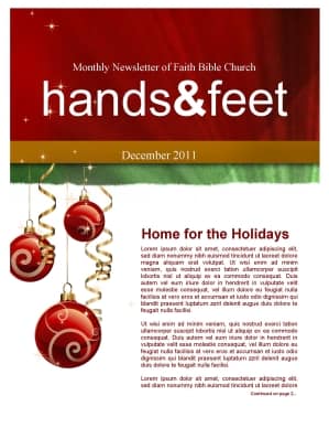 Merry Christmas Newsletter Template