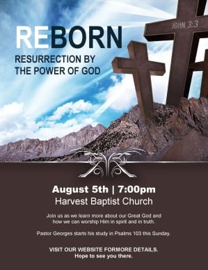 Reborn Church Flyer Template