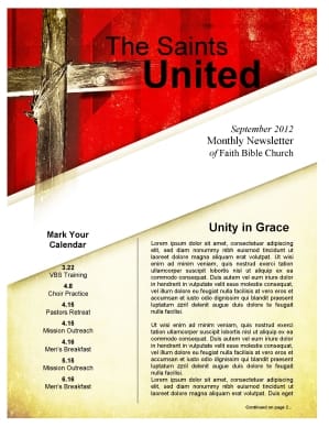 Newsletter Cross Template
