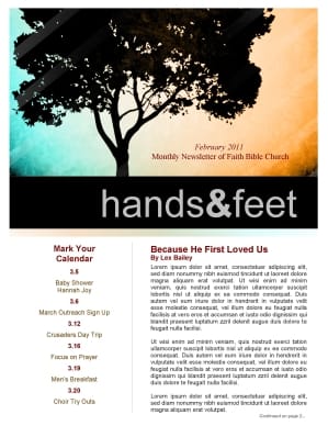 Spiritual Growth Church Newsletter Template