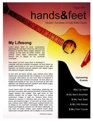 Guitar Newsletter Template