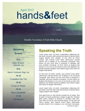 Nature Scene Church Newsletter