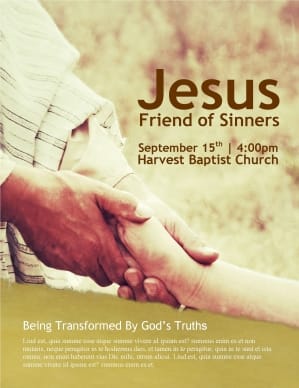 Hand of Jesus Church Flyer Template