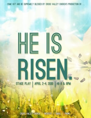Christ Is Risen Church Flyer