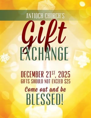 The Gift Exchange Church Flyer