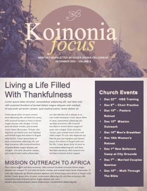 Wishing a Merry Christmas Newsletter