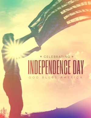Independence Day Flag Religious Flyer