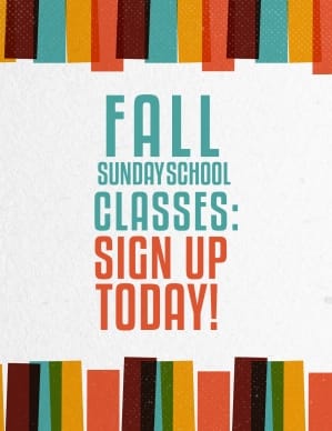 Sunday School is Starting Now Church Flyer