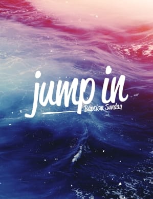 Jump In Baptism Church Flyer