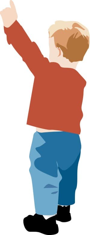 Young Boy Pointing