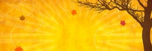 Falling leaves banner