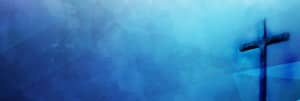 Cross Watercolor Blue Religious Website Banner