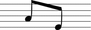 Two EighthNotes on a Staff