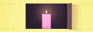 Advent Candle in Window Religious Website Banner