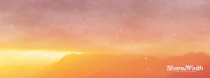 Mysterious Mountain Top Church Triple Wide Worship Motion Background Loop
