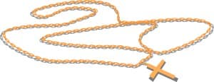 Gold Cross on Chain