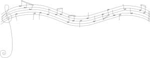 Musical Notes on Staff Divider