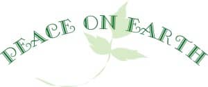Peace on Earth with Green Leaf