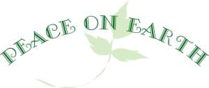 Peace on Earth with Green Leaf