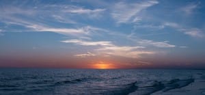 Ocean Horizon Panorama Ministry Stock Photo
