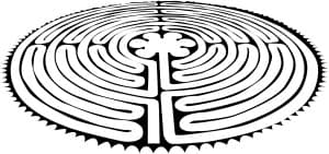 Peace Labyrinth   Black and White