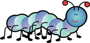 Blue and Purple Caterpillar