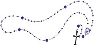 Blue Beaded Rosary
