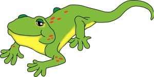 Smiling Green Lizard