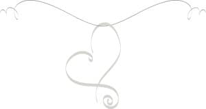 Hanging Spiral Heart Flourish