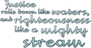 MLK Justice and Righteousness Word Art